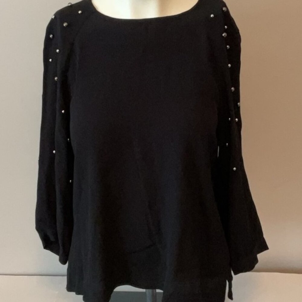 Beaded Sleeve Blouse
